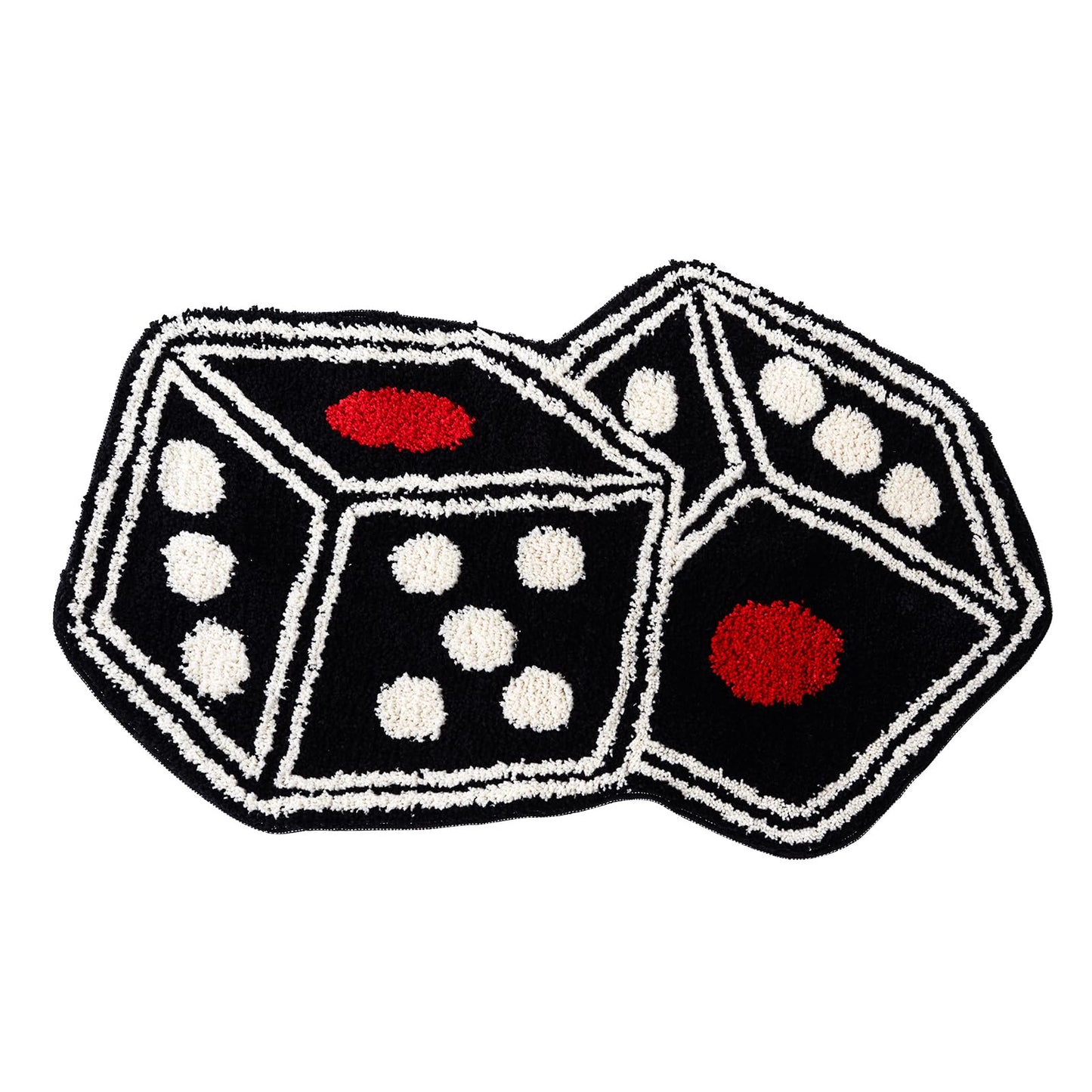 Dice Rug 31"X23" (Black)