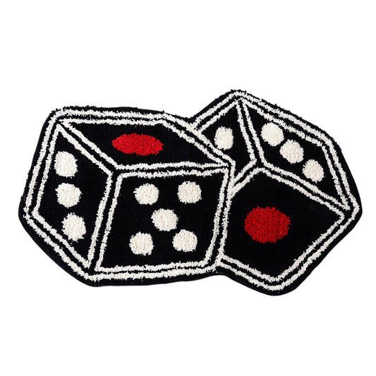 Dice Rug 31"X23" (Black)