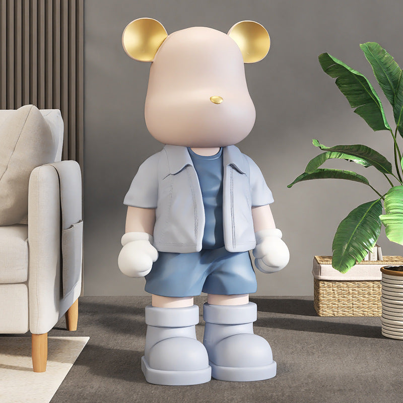 Large Violent Bear Figurine