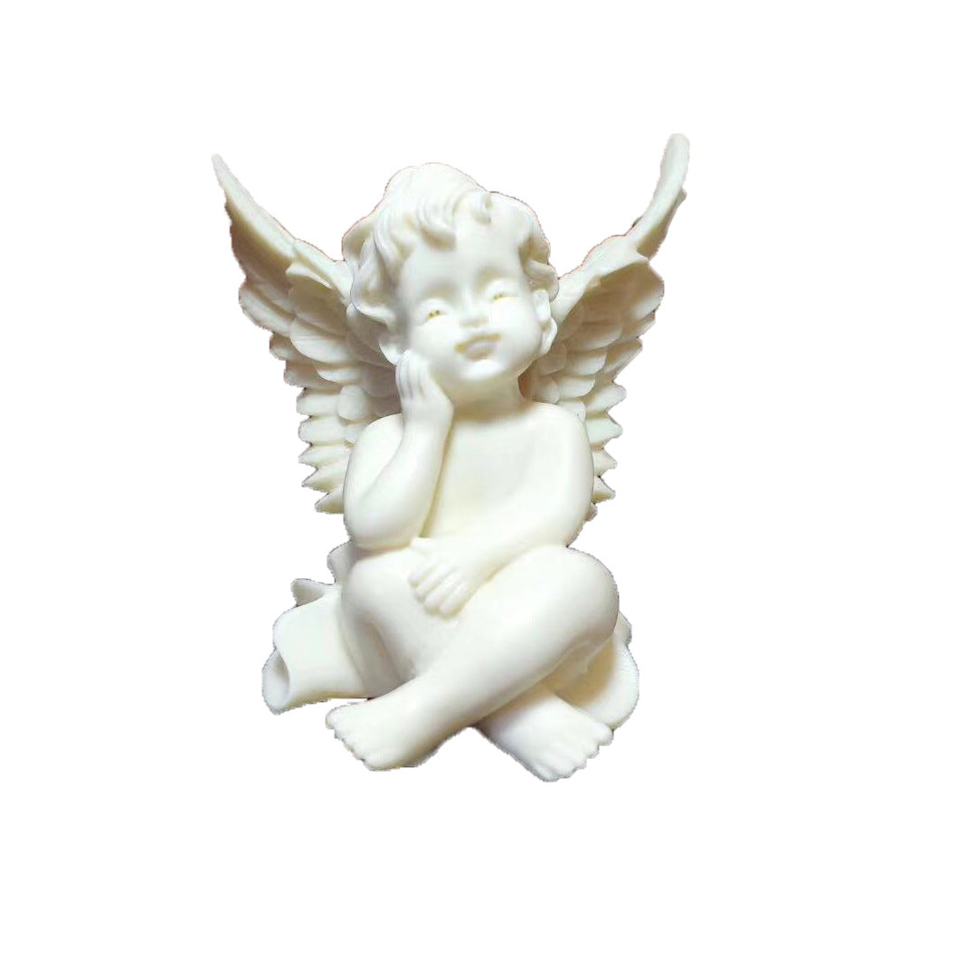 Ivory Fruit Angel Figurine