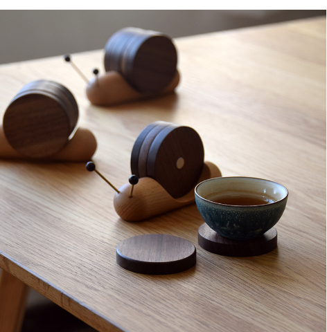 Snail Wooden Coaster