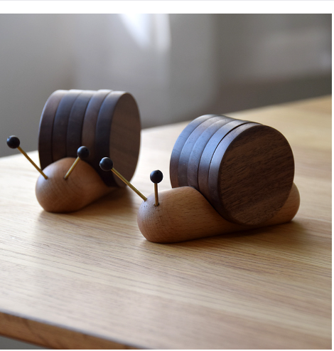 Snail Wooden Coaster