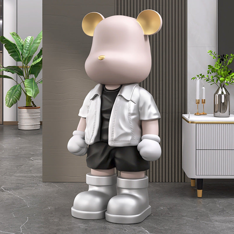 Large Violent Bear Figurine