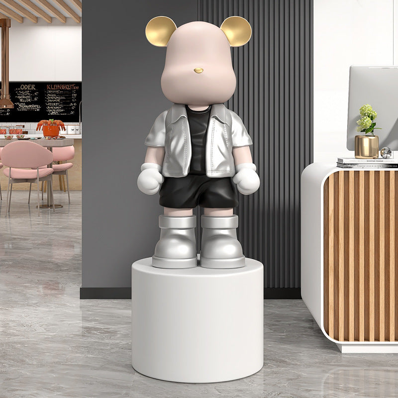 Large Violent Bear Figurine