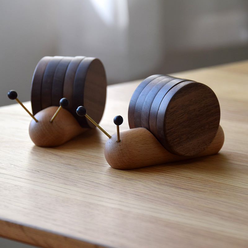 Snail Wooden Coaster