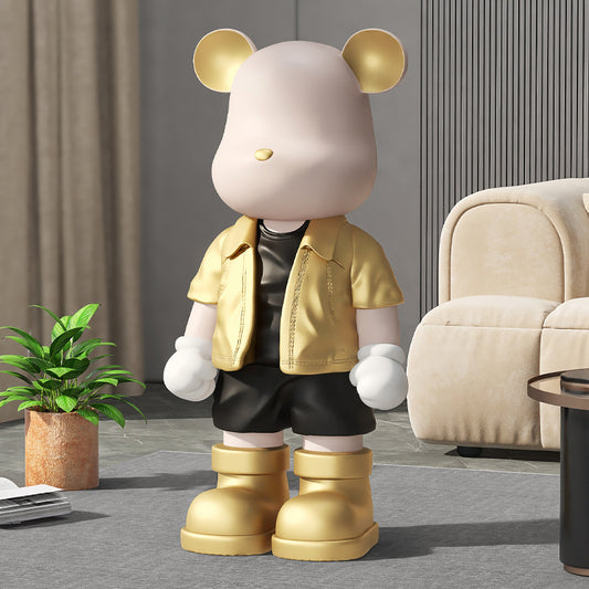 Large Violent Bear Figurine