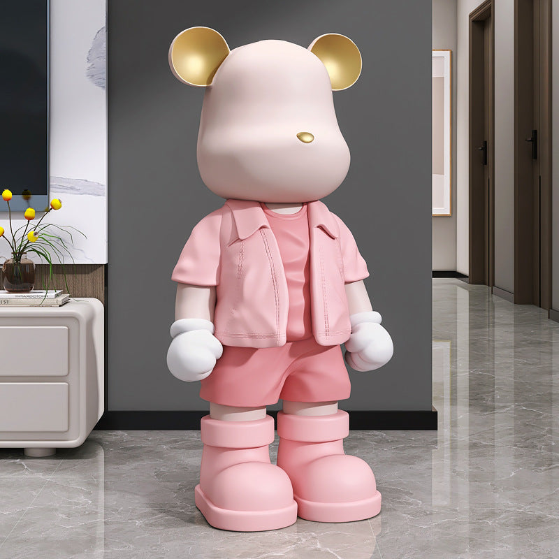 Large Violent Bear Figurine