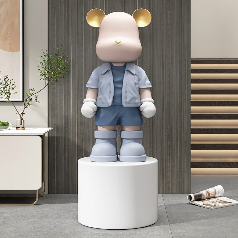 Large Violent Bear Figurine