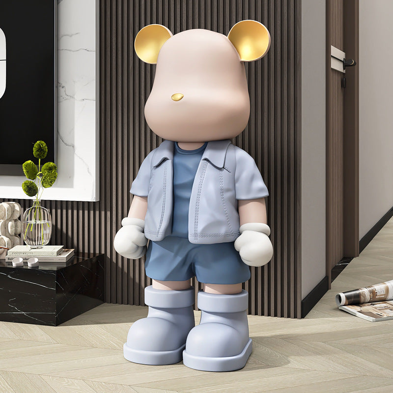 Large Violent Bear Figurine