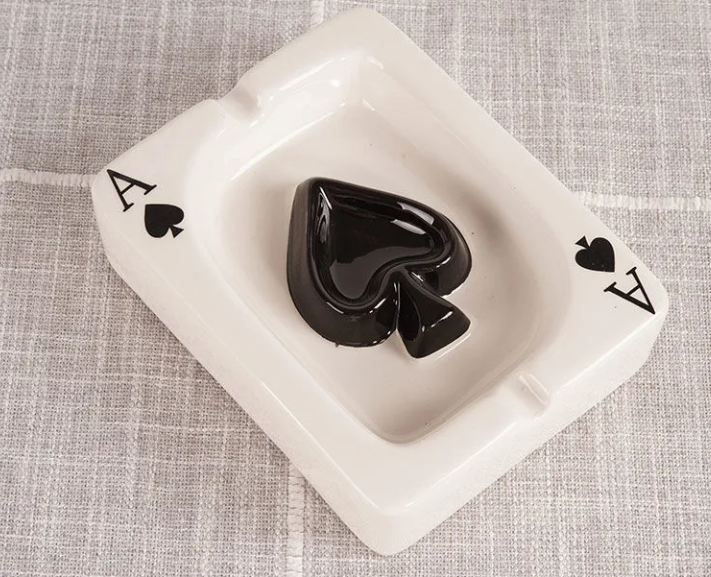 Ceramic Cards Ashtray