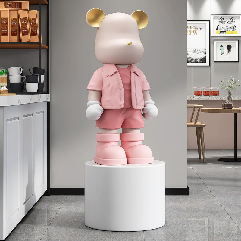 Large Violent Bear Figurine
