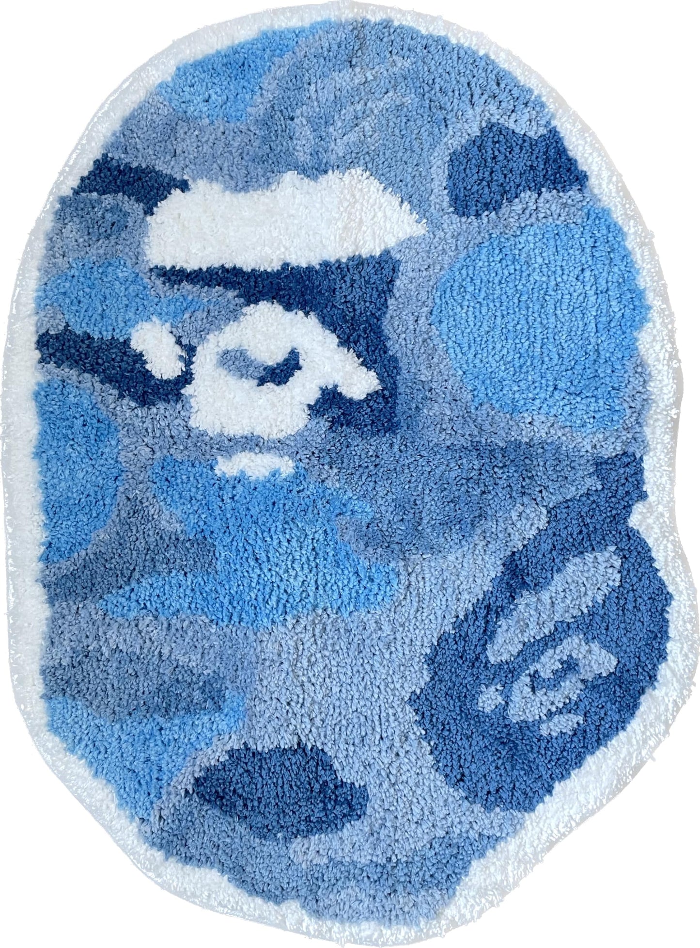Y2K Bape Rug - Camo Blue 28"x20"