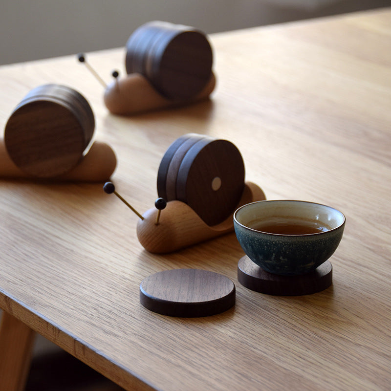 Snail Wooden Coaster
