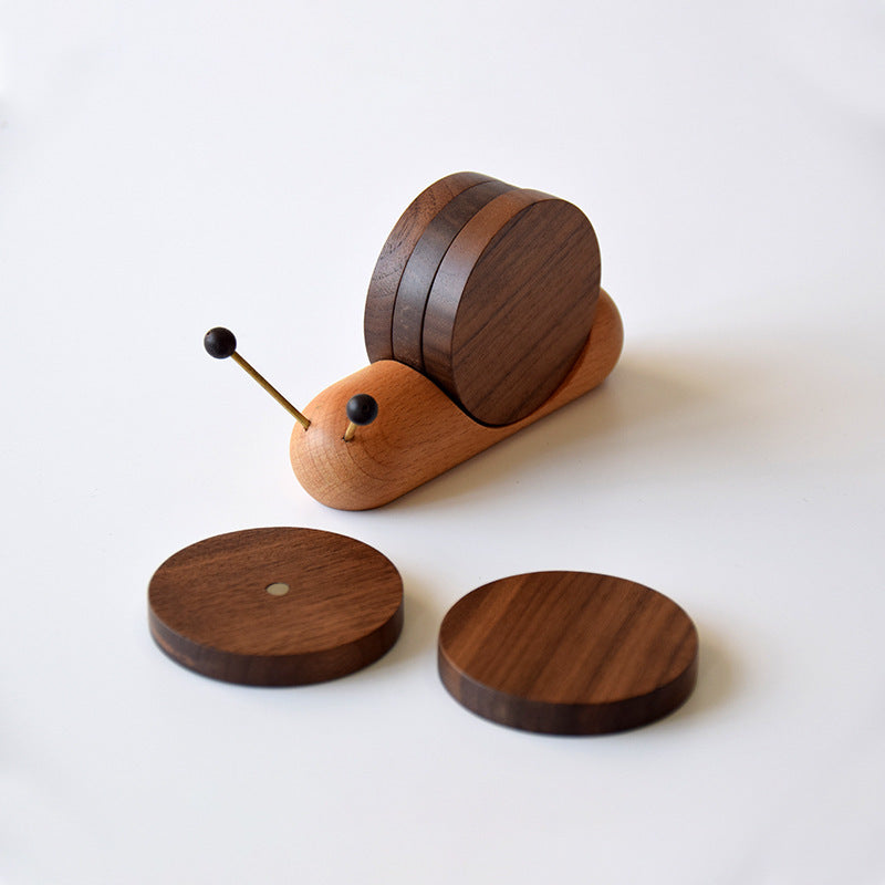 Snail Wooden Coaster